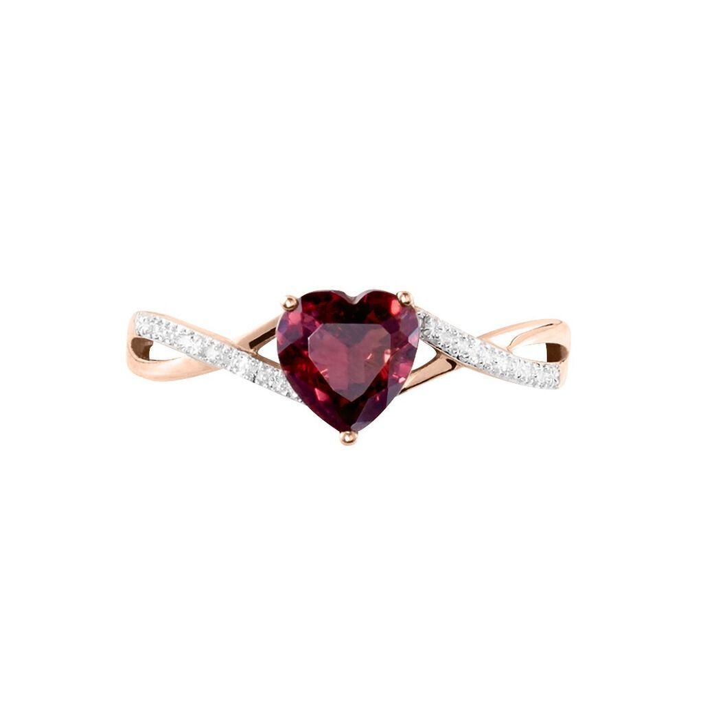 Bague Clothilde Or Rose Rhodolite Et Oxyde - Bagues solitaires Femme | Histoire d&rsquo;Or