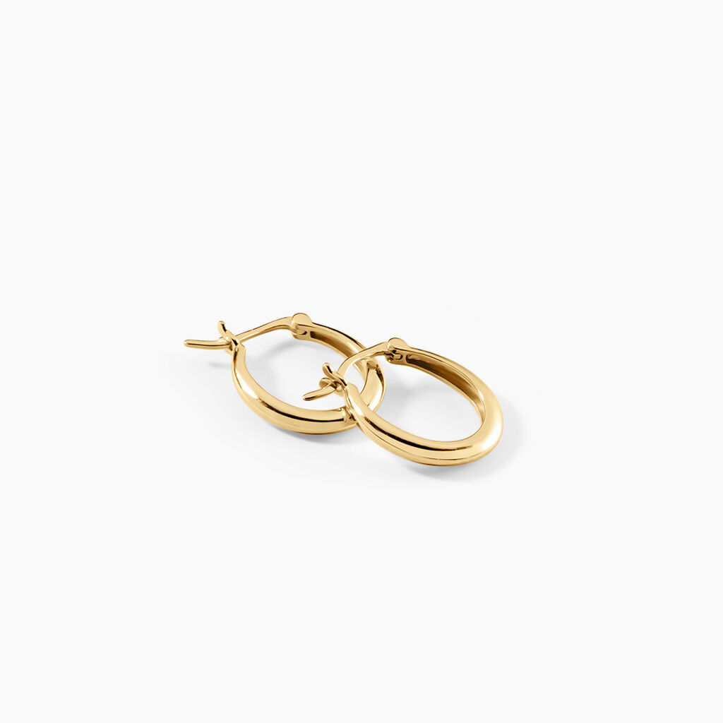 Cr&eacute;oles Beaumont Argent Dor&eacute; A L'Or 750/1000 - Boucles d'oreilles cr&eacute;oles Femme | Histoire d&rsquo;Or