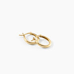 Cr&eacute;oles Beaumont Argent Dor&eacute; A L'Or 750/1000 - Boucles d'oreilles cr&eacute;oles Femme | Histoire d&rsquo;Or