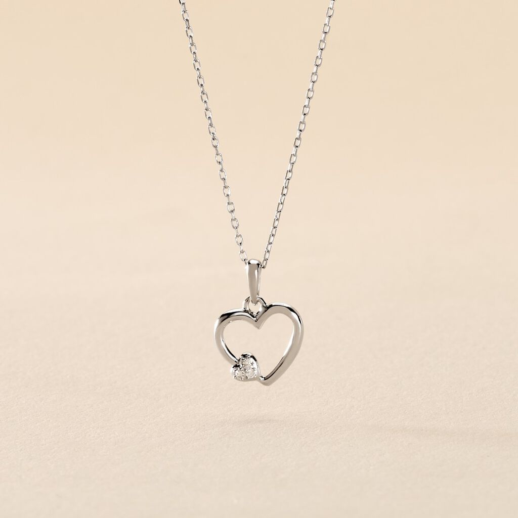Collier Or Blanc Siloine Diamants - Colliers Femme | Histoire d’Or