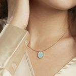 Collier Leeve Plaqu&eacute; Or Jaune Amazonite - Colliers Femme | Histoire d&rsquo;Or