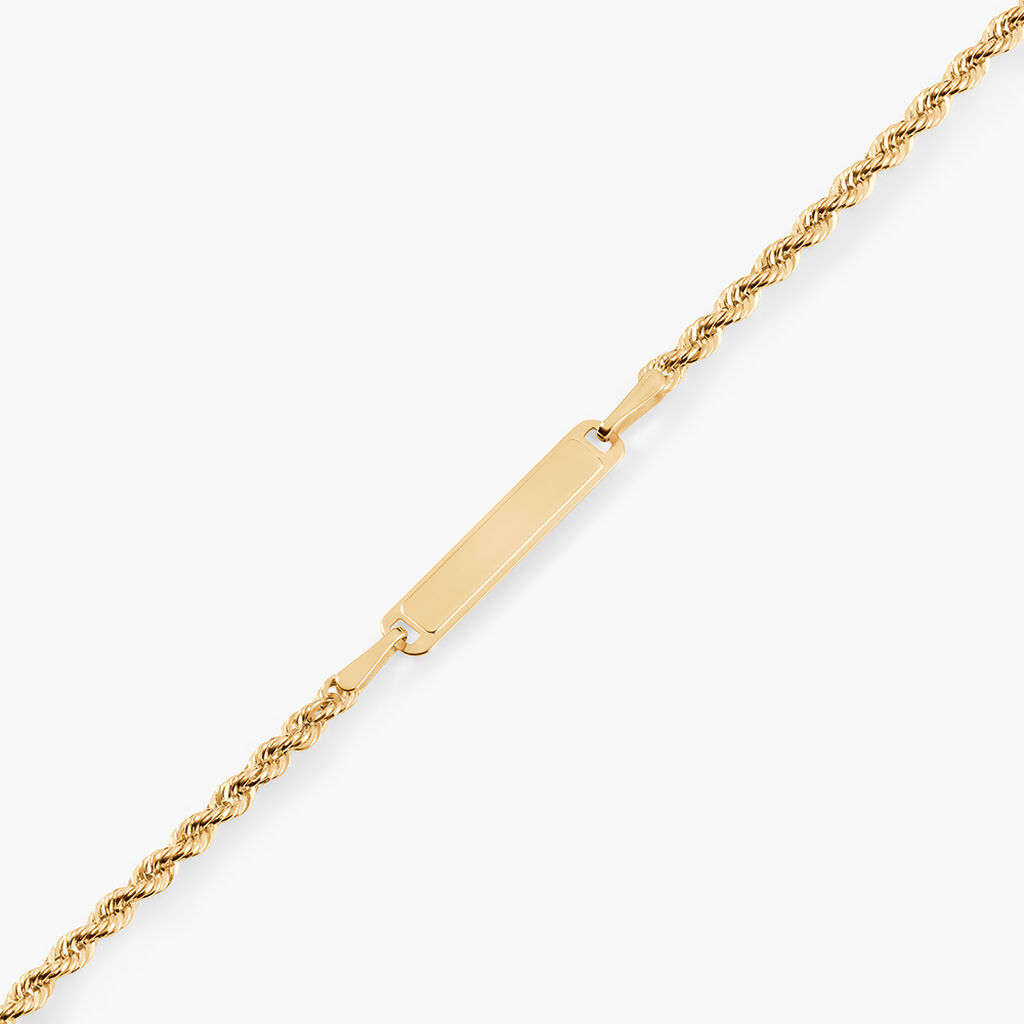 Bracelet Identit&eacute;e Edmontine Or Jaune - Bracelets Communion Femme | Histoire d&rsquo;Or