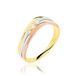 Bague Troyen Or Tricolore Diamant - Bagues avec pierre Femme | Histoire d’Or