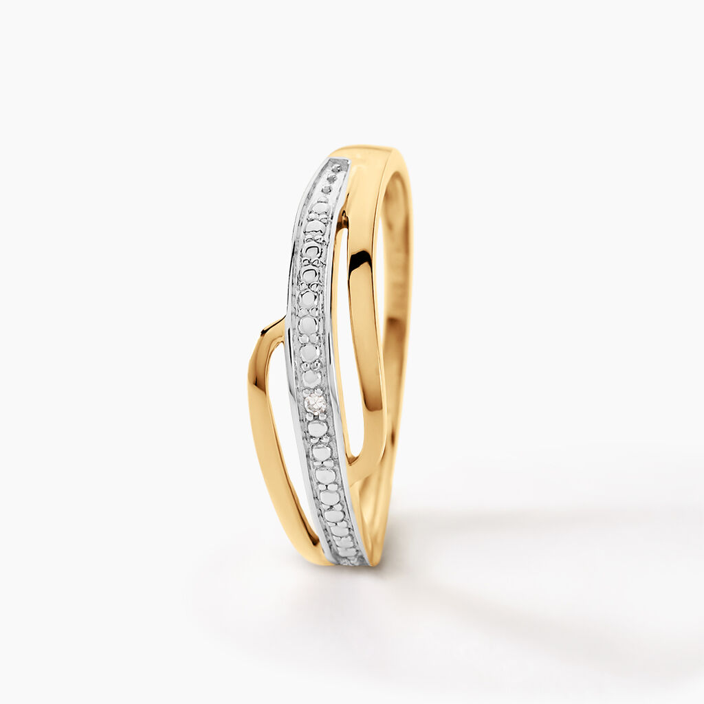Bague Solena Or Jaune Diamant - Bagues avec pierre Femme | Histoire d’Or