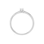 Bague Solitaire Flora Or Blanc Diamant - Bagues solitaires Femme | Histoire d&rsquo;Or