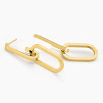 Boucles D'oreilles Pendantes Urban Line Acier Dor&eacute; - Boucles d'oreilles fantaisie Femme | Histoire d&rsquo;Or