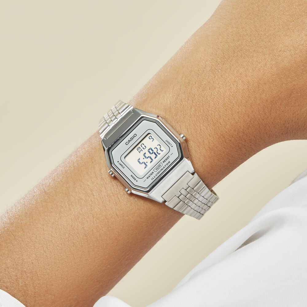 Montres Casio Collection LA680WEA 7EF Plastique Cliquet Blanc