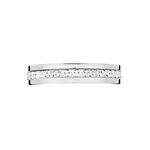 Alliance Fantaisie Diamantee Ruban Plat Or Blanc - Alliances Unisex | Histoire d&rsquo;Or