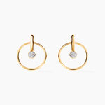 Boucles D'oreilles Or Jaune Adrienn Diamants - Clous d'oreilles Femme | Histoire d&rsquo;Or