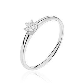 Bague Solitaire Ihsane Or Blanc Diamant - Bagues solitaires Femme | Histoire d’Or