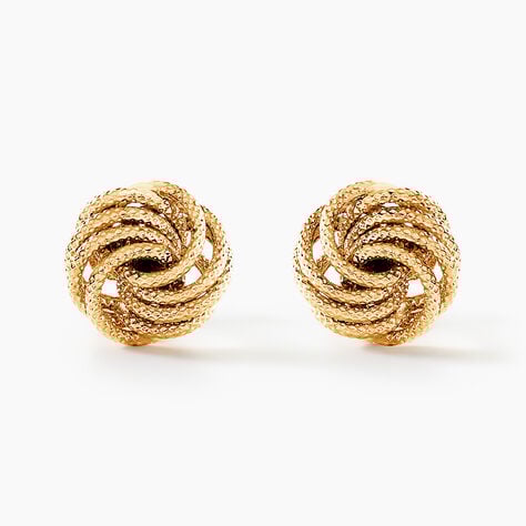 Boucles D'oreilles Puces Ilhame Nid Or Jaune - Clous d'oreilles Femme | Histoire d’Or