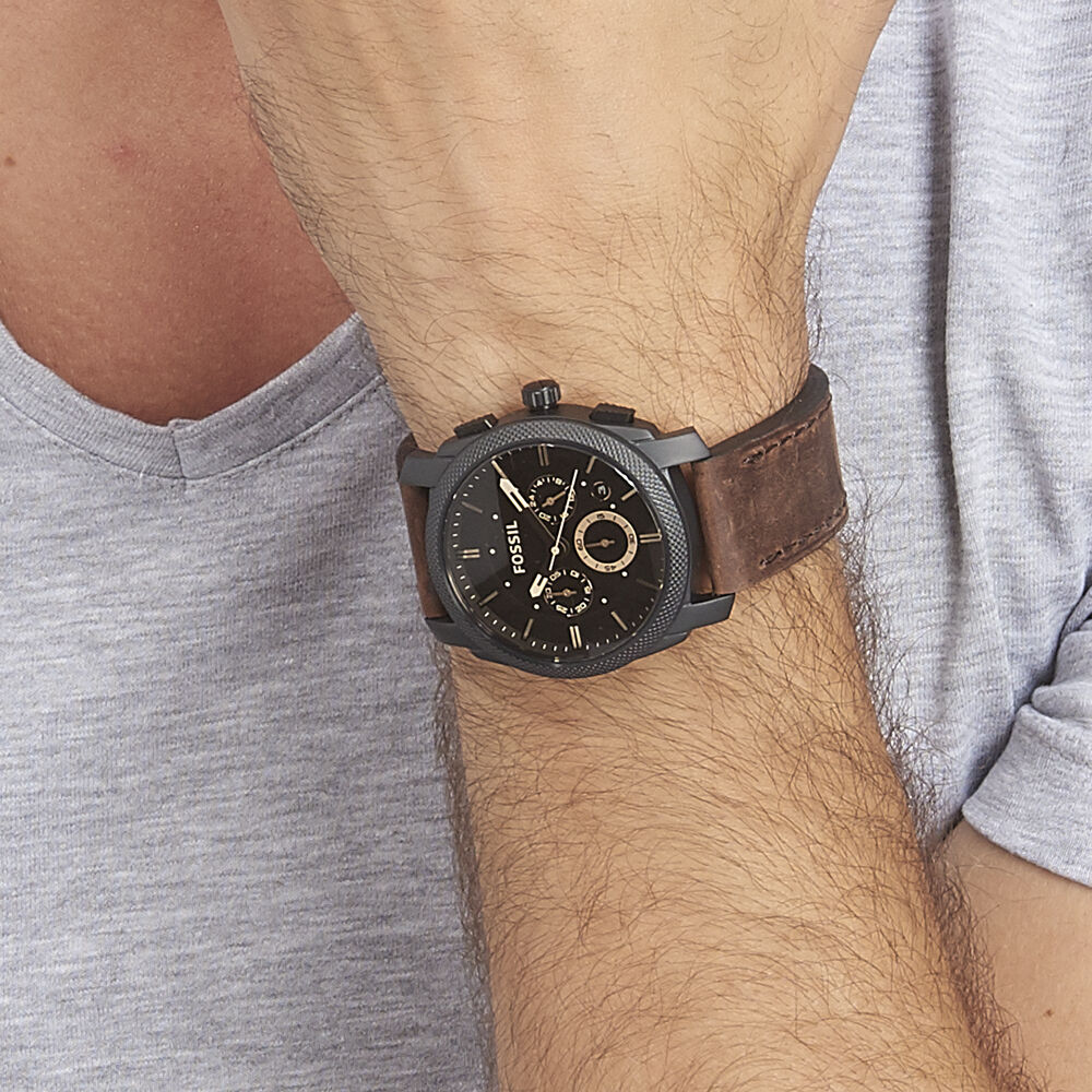 Montres Fossil FS4656 Acier Boucle Ardillon Noir Ronde