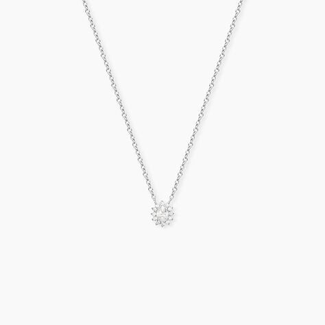 Collier Oliviane Argent Blanc Oxyde De Zirconium - Colliers fantaisie Femme | Histoire d&rsquo;Or