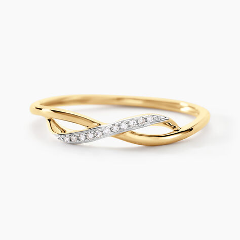 Bague Smina Or Jaune Diamant - Bagues avec pierre Femme | Histoire d’Or