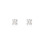 Boucles D'oreilles Puces Victoria Platine Blanc Diamant - Clous d'oreilles Famille | Histoire d&rsquo;Or
