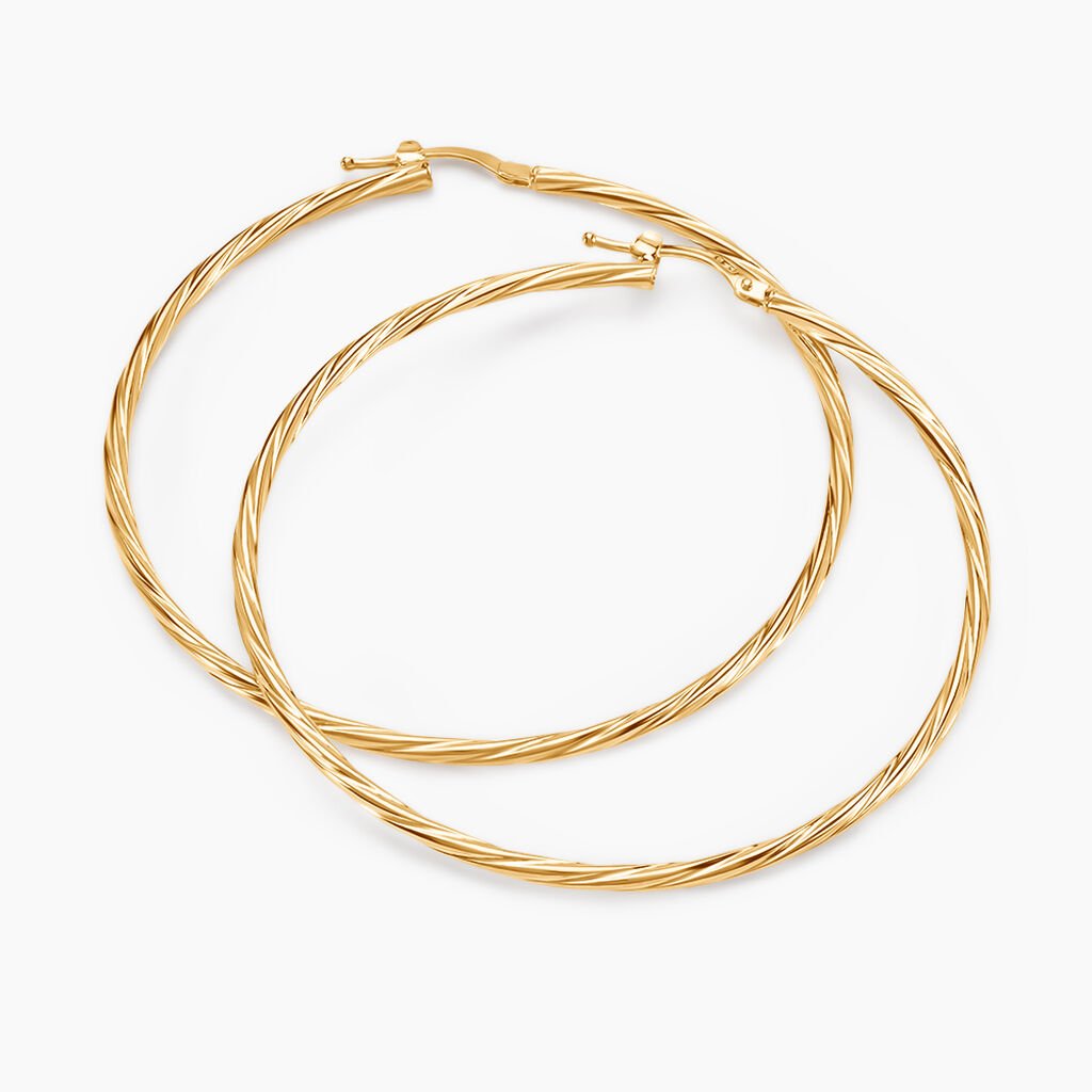 Cr&eacute;oles Youri Or Jaune - Boucles d'oreilles cr&eacute;oles Femme | Histoire d&rsquo;Or