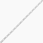 Bracelet Ophelio Maille Alternee 1/1 Or Blanc - Bracelets cha&icirc;ne Femme | Histoire d&rsquo;Or