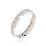 Alliance Or Bicolore Perle - Alliances Unisex | Histoire d&rsquo;Or
