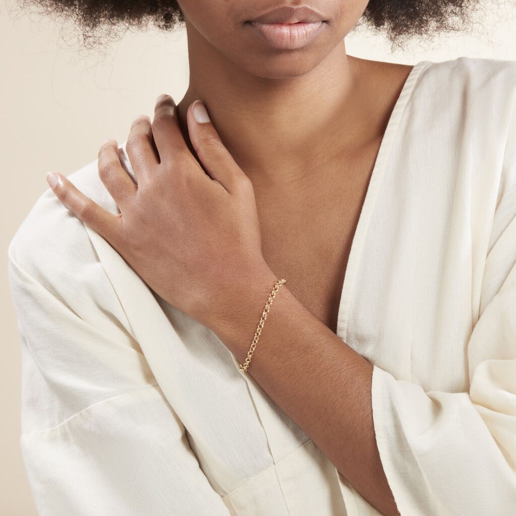 Bracelet Jodie Maille Jaseron Or Jaune - Bracelets chaîne Femme | Histoire d’Or