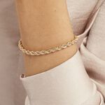 Bracelet Cordelia Maille Corde Et Venitienne Or Bicolore - Bracelets cha&icirc;ne Femme | Histoire d&rsquo;Or