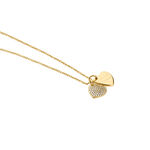 Collier Corazon Plaqu&eacute; Or Jaune Oxyde De Zirconium - Colliers Naissance Femme | Histoire d&rsquo;Or