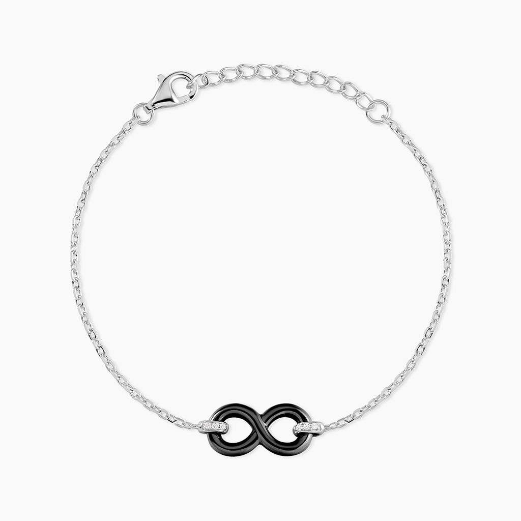 Bracelet Celinia Argent Blanc C&eacute;ramique Et Oxyde De Zirconium - Bracelets Femme | Histoire d&rsquo;Or