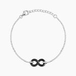 Bracelet Celinia Argent Blanc C&eacute;ramique Et Oxyde De Zirconium - Bracelets Femme | Histoire d&rsquo;Or