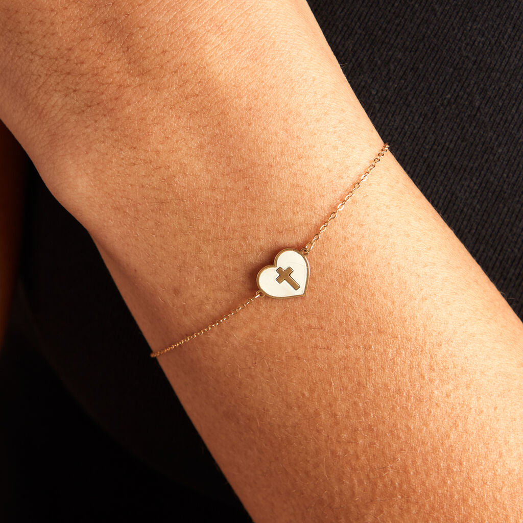 Bracelet Lawrie Or Jaune Nacre - Pendentifs Baptême Famille | Histoire d’Or