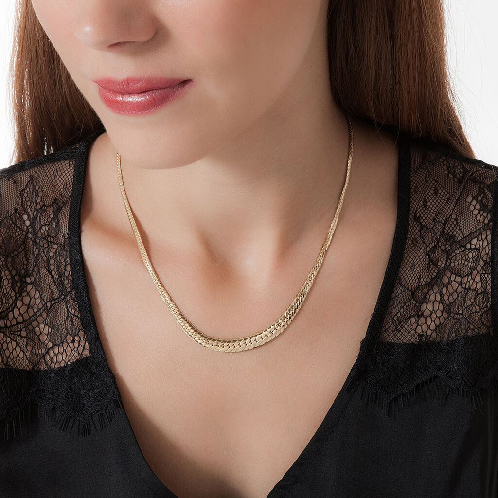 Collier Or Jaune Izel Maille Anglaise - Chaines Femme | Histoire d’Or