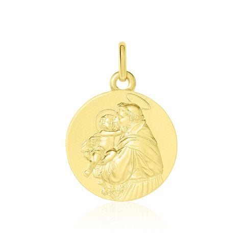 Medaille Or Jaune Saint Antoine De Padoue - Pendentifs Baptême Famille | Histoire d’Or