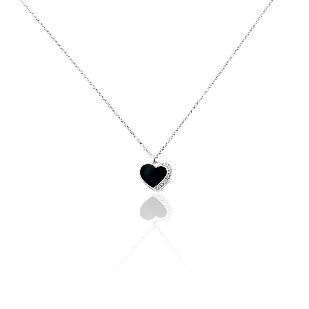 Collier Argent Leonilo Oxydes De Zirconium - Colliers Coeur Femme | Histoire d’Or