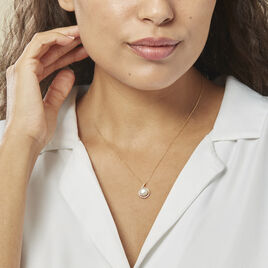 Collier Lucinda Or Jaune Perle De Culture Et Oxyde De Zirconium - Colliers Femme | Histoire d’Or