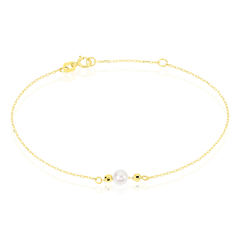 bracelet laetizia or jaune perle de culture