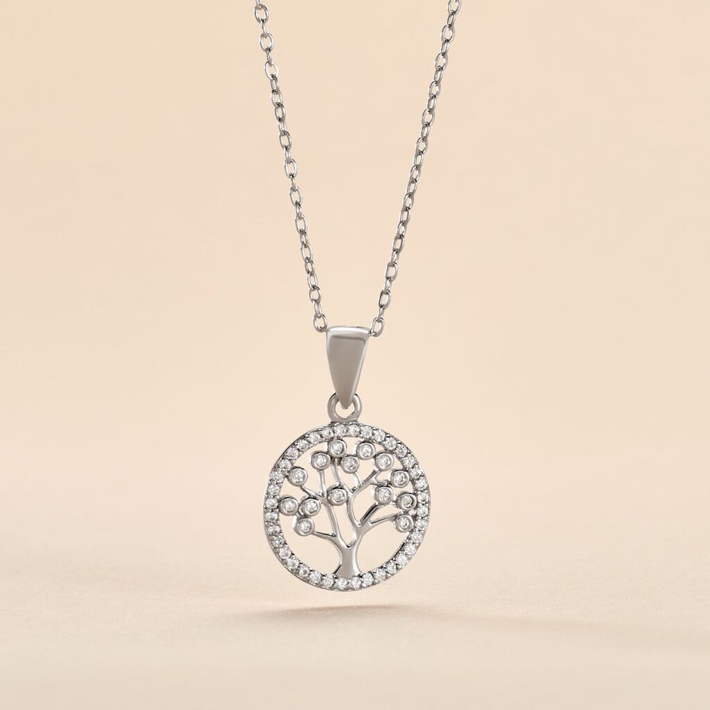 Collier Chimere Argent Blanc Oxyde De Zirconium - Colliers fantaisie Femme | Histoire d&rsquo;Or