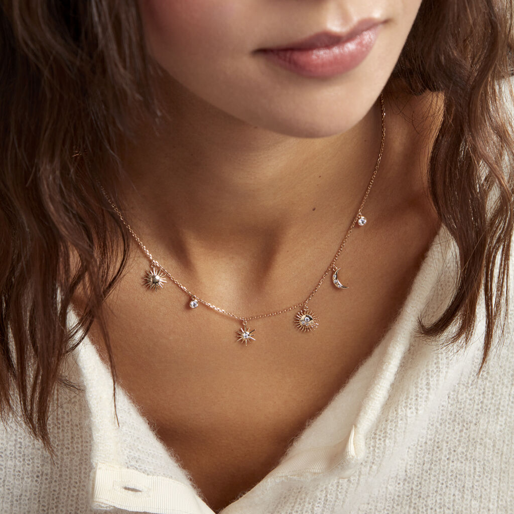 Collier Cassiopee Plaqué Or Jaune Oxyde De Zirconium - Colliers Femme | Histoire d’Or