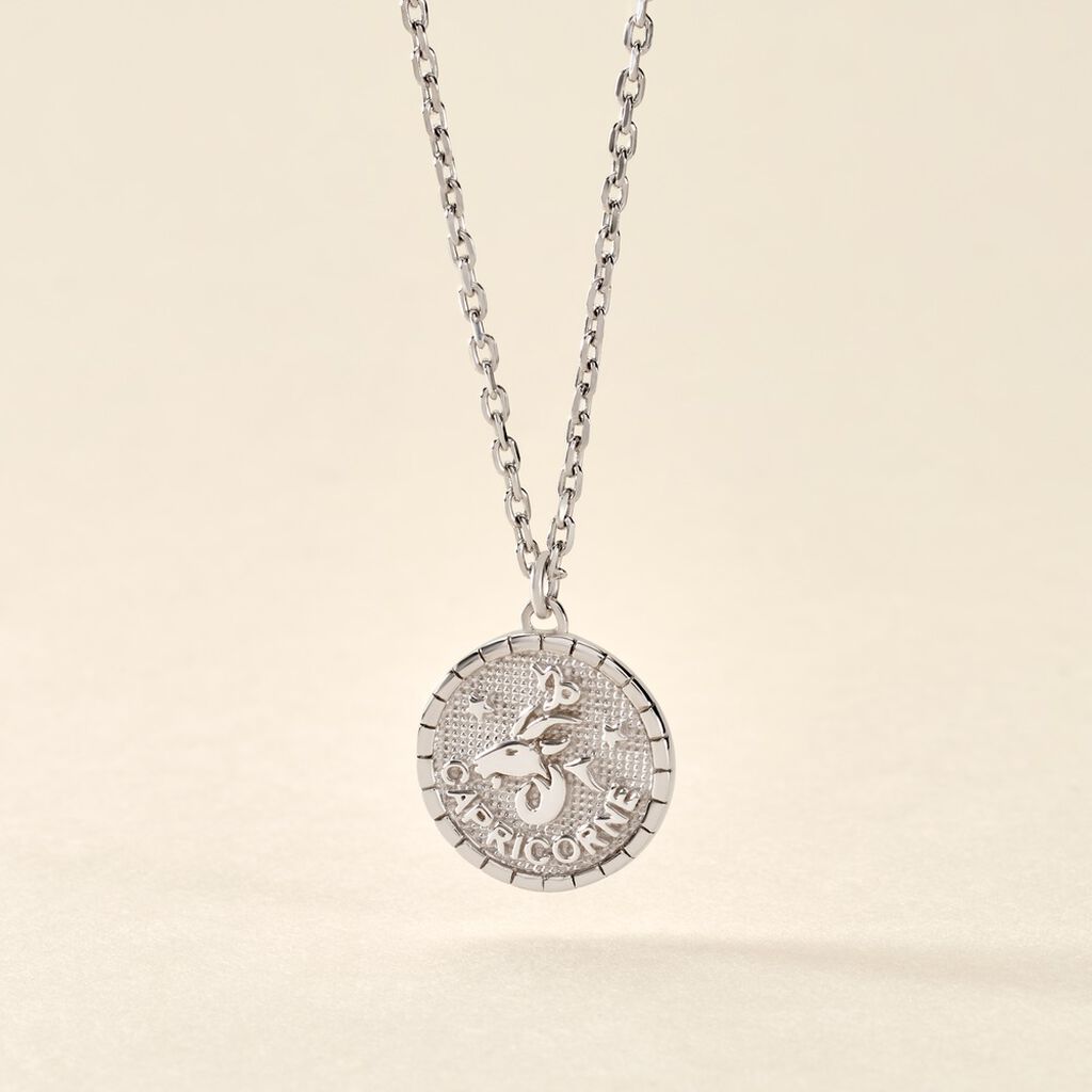 Collier Argent Blanc Hosni - Colliers Zodiaque Homme | Histoire d&rsquo;Or
