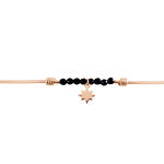 Bracelet Jonc Dalilah Argent Rose Agate - Bracelets cordon Femme | Histoire d&rsquo;Or