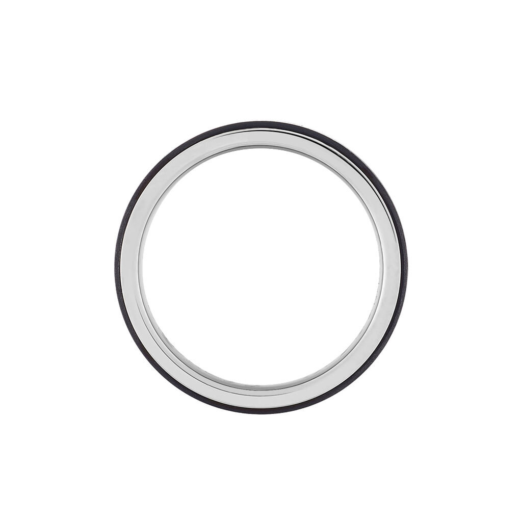 Alliance Nayhan Ruban Plat Titane Blanc - Alliances Unisex | Histoire d&rsquo;Or