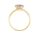 Bague Loriane Or Jaune Amethyste Et Oxyde De Zirconium - Bagues solitaires Femme | Histoire d&rsquo;Or