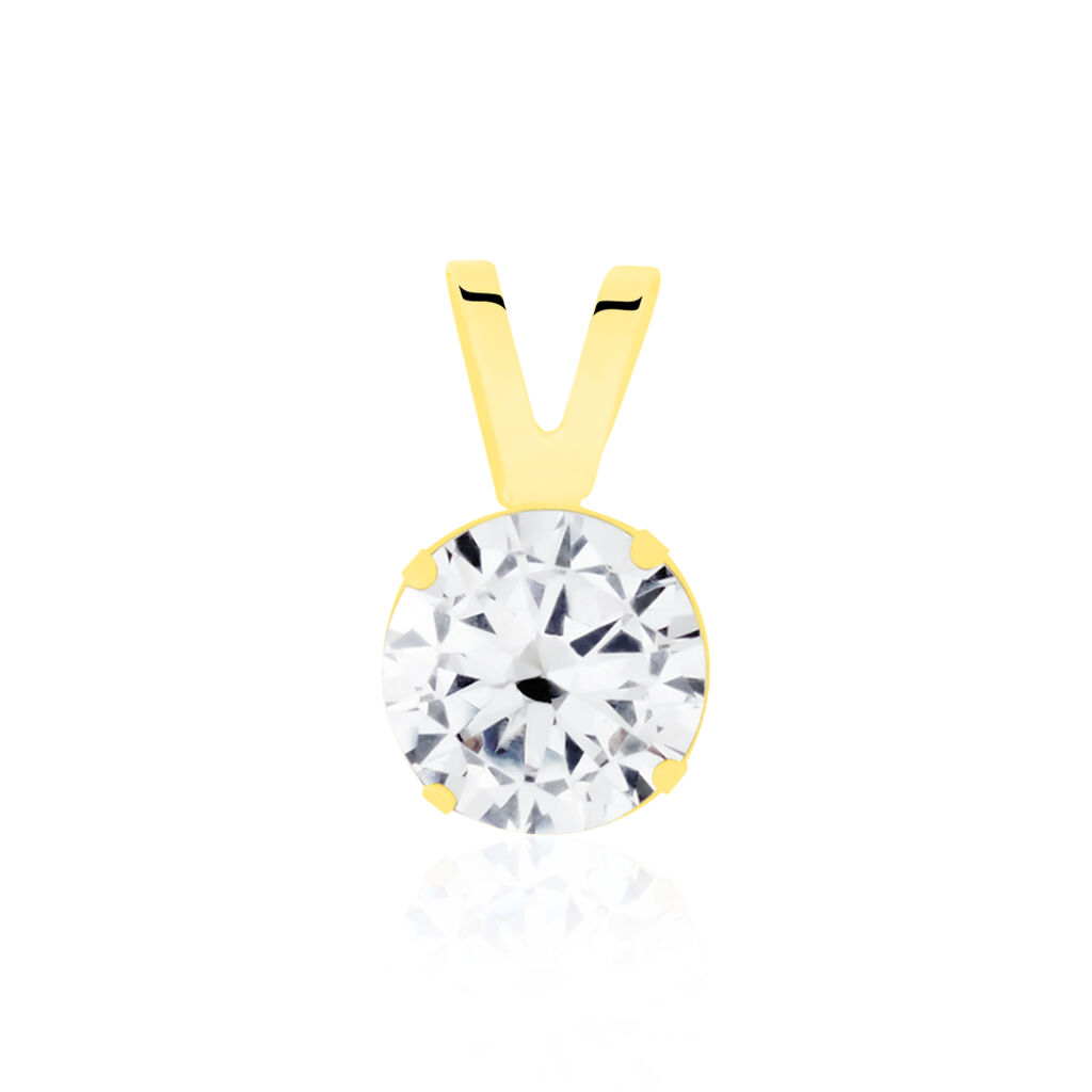 Pendentif Or Jaune Oxyde De Zirconium - Pendentifs Femme | Histoire d’Or