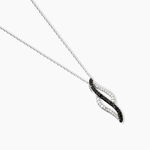 Collier Courbes Or Blanc Diamant - Colliers Femme | Histoire d&rsquo;Or
