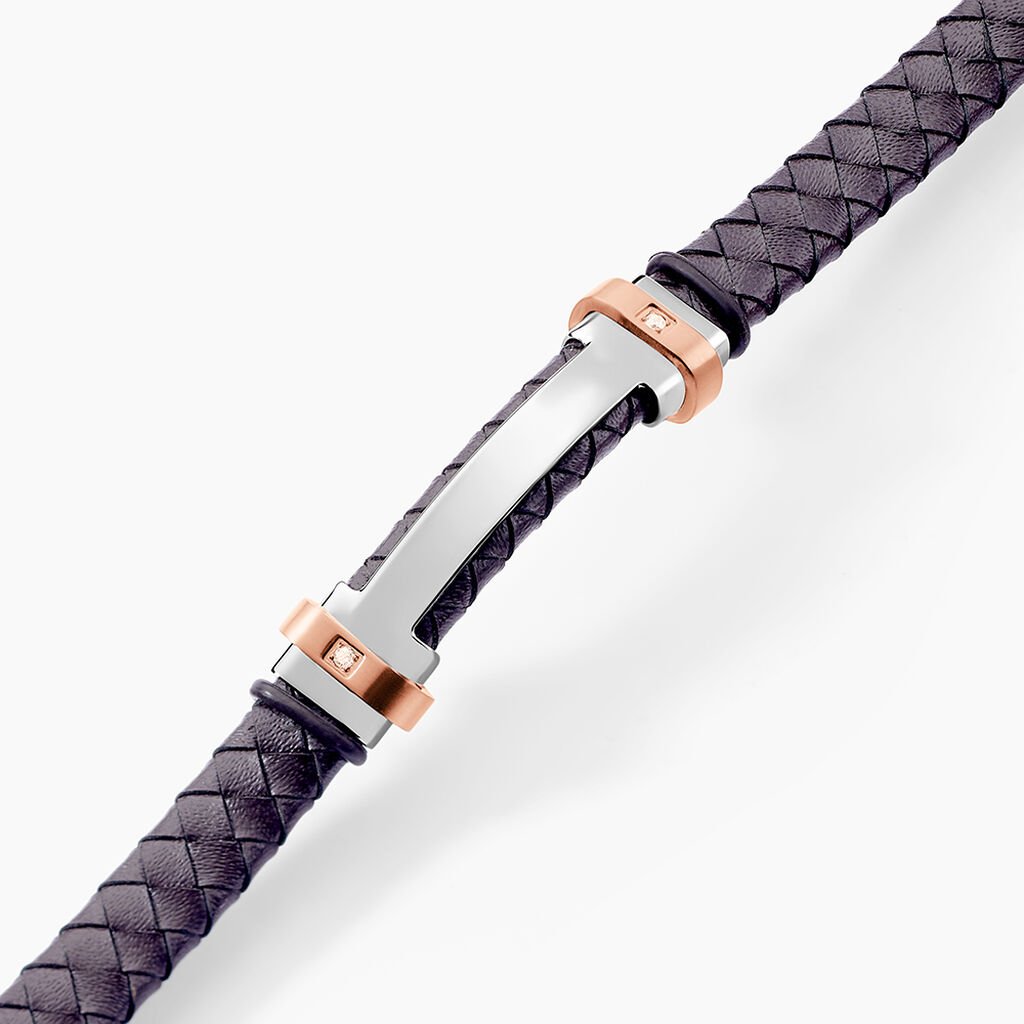 Bracelet Acier Blanc Ludovic Oxyde De Zirconium - Bracelets Homme | Histoire d&rsquo;Or