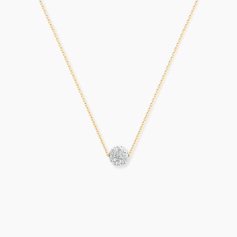Collier Or Jaune Hepsibah Cristal - Colliers Femme | Histoire d&rsquo;Or