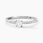 Bague Solitaire Hemera Or Blanc Diamant - Bagues solitaires Femme | Histoire d&rsquo;Or
