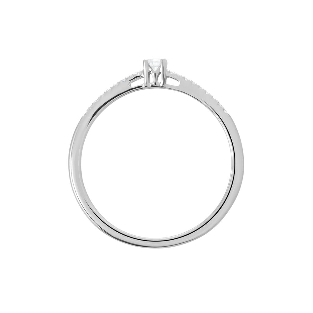 Bague Eliisa Or Blanc Diamant - Bagues solitaires Femme | Histoire d’Or