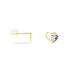 Boucles D'oreilles Puces Frantsesa Or Jaune - Boucles d'Oreilles Coeur Femme | Histoire d’Or