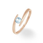 Bague Tiphaine Or Rose Topaze - Bagues solitaires Femme | Histoire d&rsquo;Or