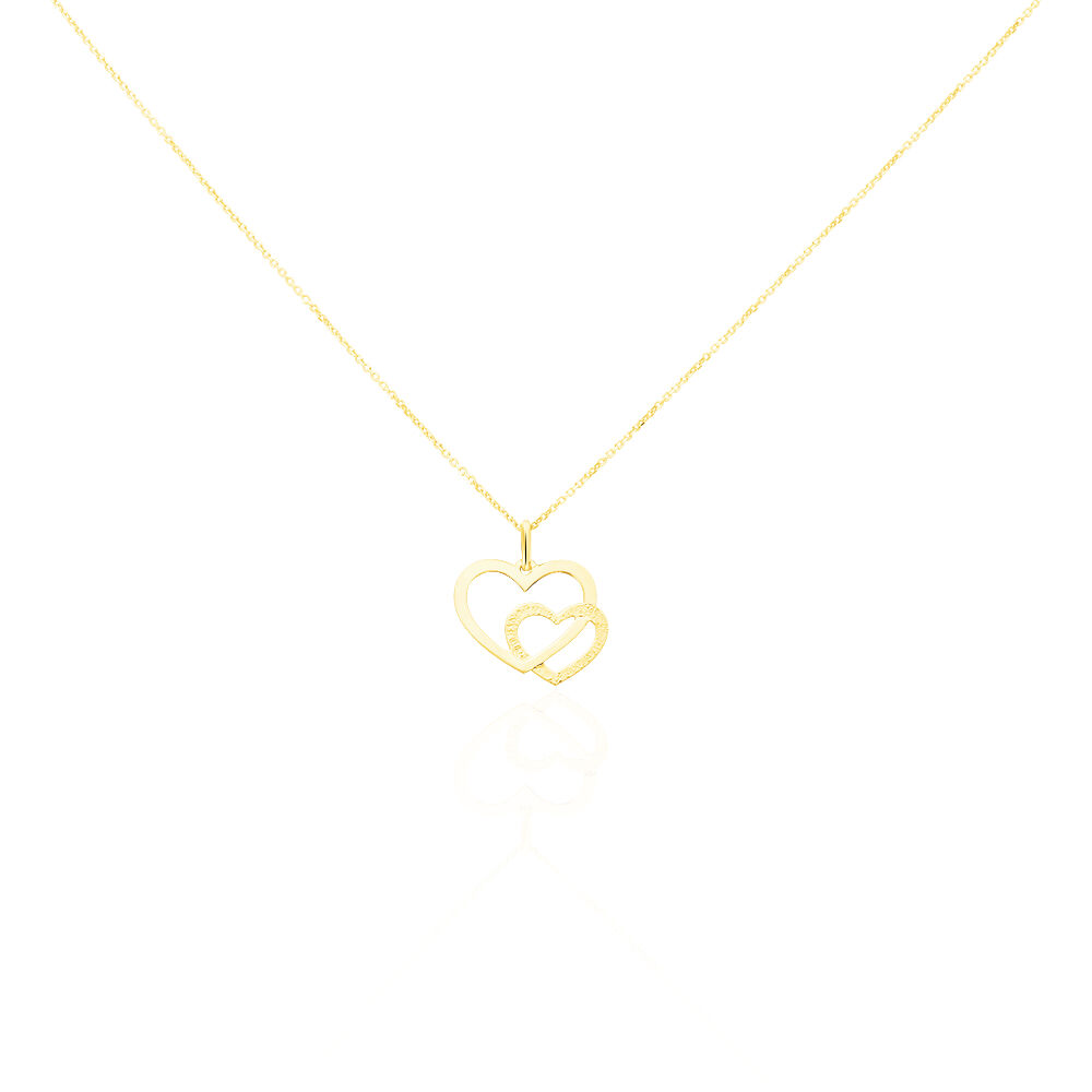 Colliers Coeur Or Sans pierre Jaune 375/1000 42cm - B3CFJZW183C • Histoire  d'Or