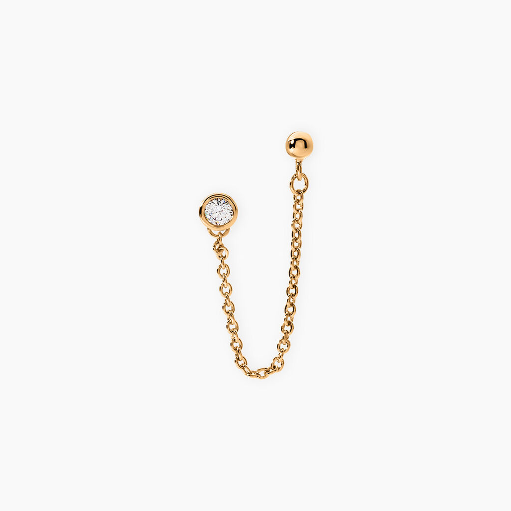 Bijoux D'oreille Unitaire Pendante Plaqu&eacute; Or Jaune Dofi Oxyde - Piercings d'oreilles Femme | Histoire d&rsquo;Or