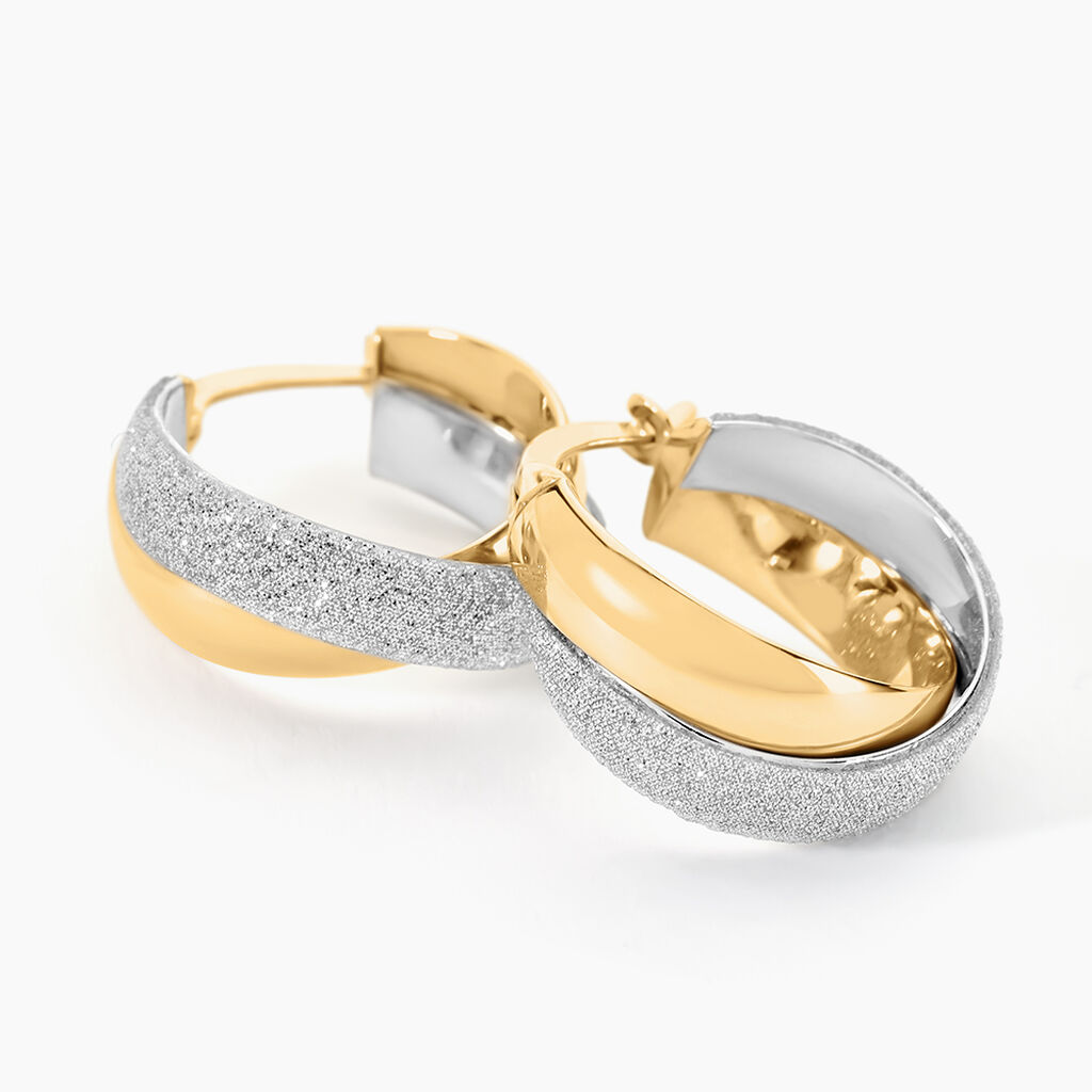 Créoles Lolly Or Bicolore - Boucles d'oreilles créoles Femme | Histoire d’Or